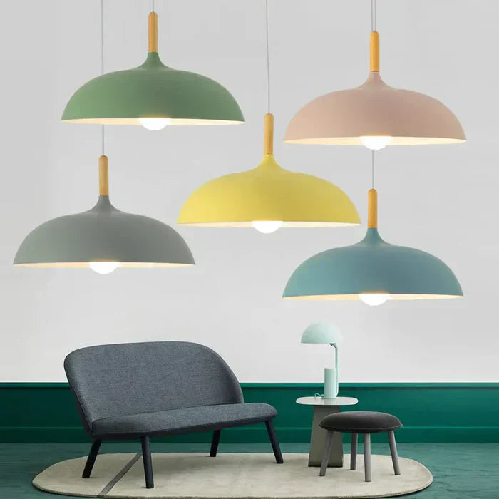 Ceiling Light in Scandinavian Oak - ScandiLuxe