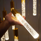 Glass Pendant Lamp in Cylindrical Shape - Lustreau