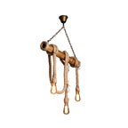 Adjustable Bamboo Pendant Lamp with Industrial Rope Design - EcoChic