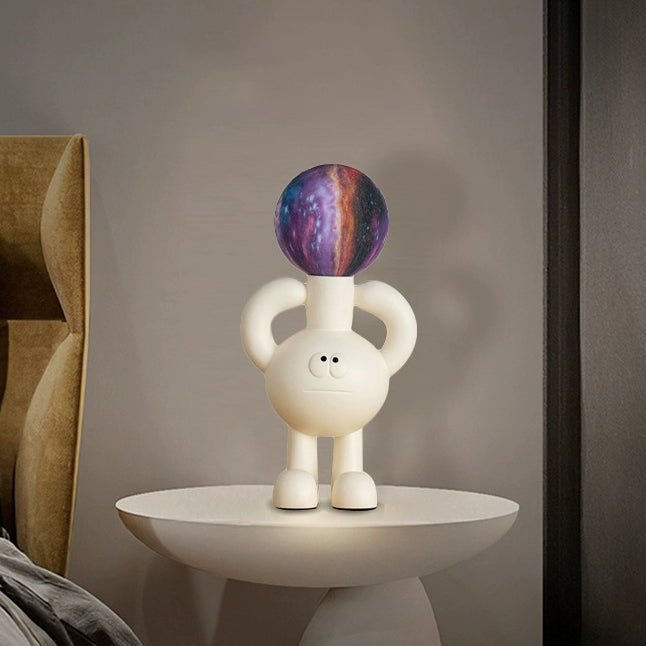 Playful Table Lamp with Glass Sphere - Glombra