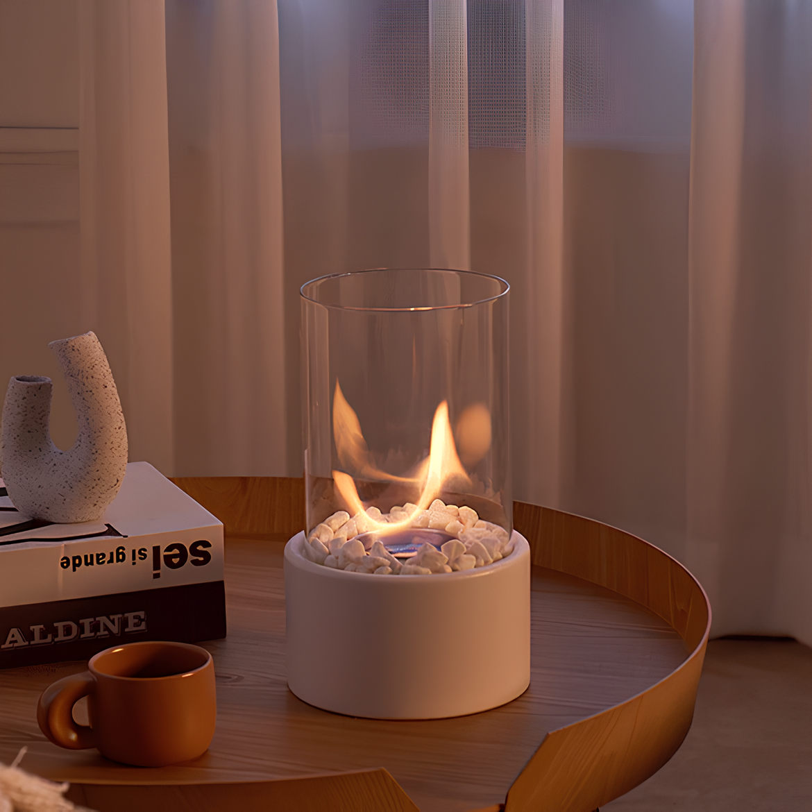 Classic Oil Lamp with Open Flame - Lumora