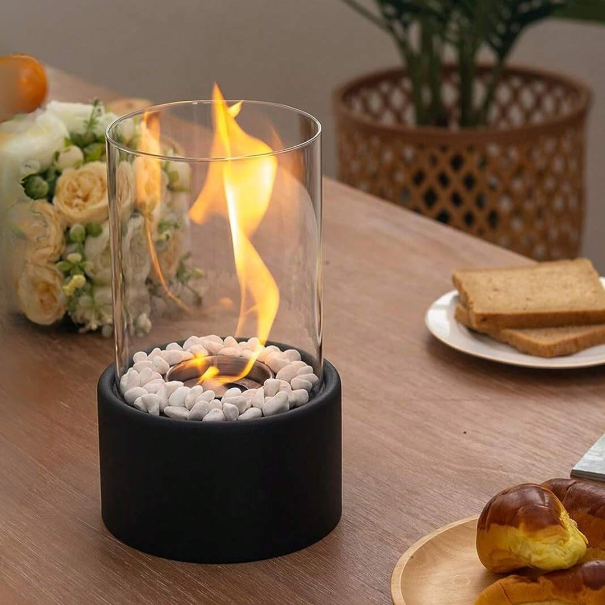 Classic Oil Lamp with Open Flame - Lumora