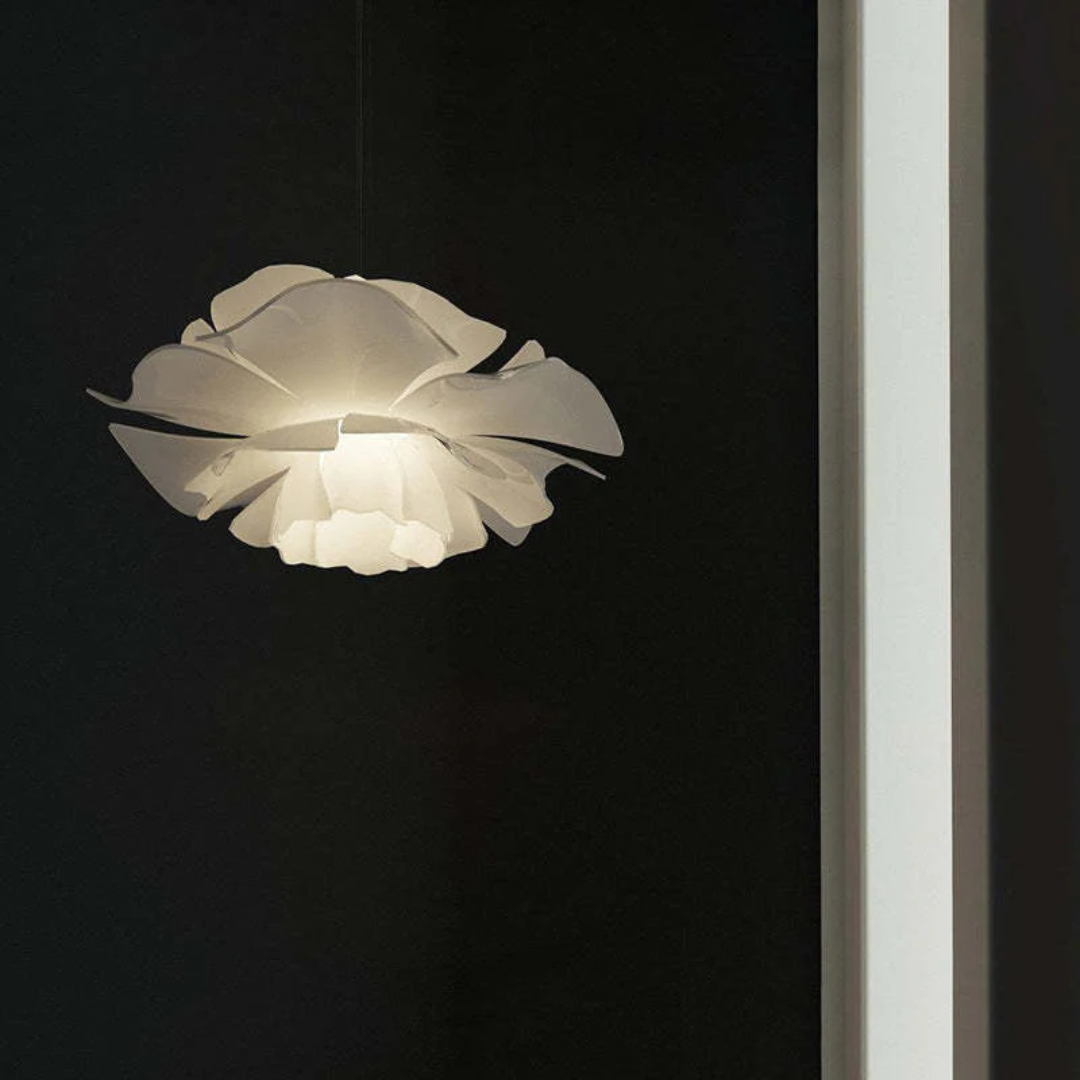 Design Pendant Light Flower White Metal - Sophia