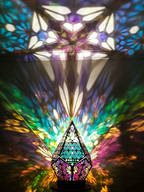 Glass-In-Leaded Style LED Table Lamp - LumiAura