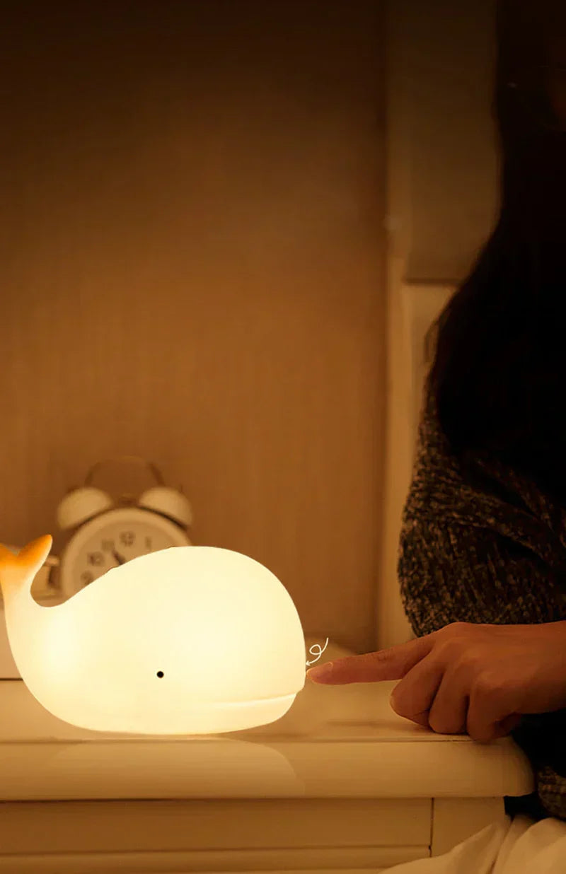 Cute Whale Night Light with Colour Change - GlowWhale