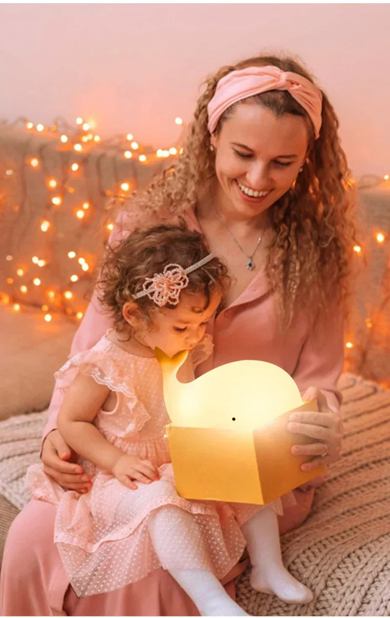 Cute Whale Night Light with Colour Change - GlowWhale