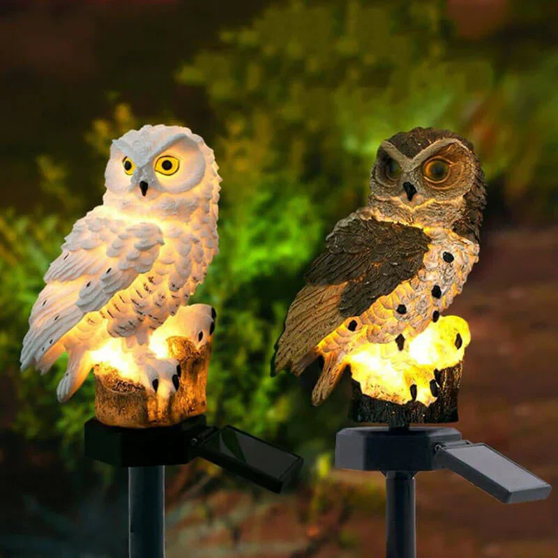 OwlGlow Solar-Powered Garden Lamp